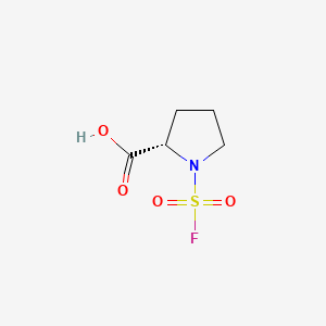 molecular formula C5H8FNO4S B6610245 (2S)-1-(fluorosulfonyl)pyrrolidine-2-carboxylic acid CAS No. 2763740-79-8