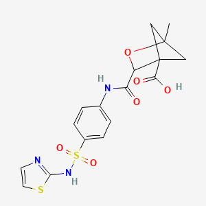 molecular formula C17H17N3O6S2 B6610260 1-methyl-3-({4-[(1,3-thiazol-2-yl)sulfamoyl]phenyl}carbamoyl)-2-oxabicyclo[2.1.1]hexane-4-carboxylic acid CAS No. 2763780-37-4