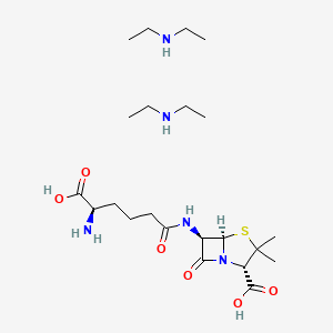 (2S,5R,6R)-6-[(5R)-5-amino-5-carboxypentanamido]-3,3-dimethyl-7-oxo-4-thia-1-azabicyclo[3.2.0]heptane-2-carboxylic acid, bis(diethylamine)