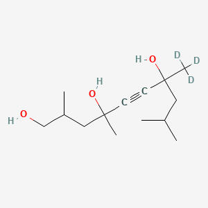 molecular formula C14H26O3 B6610275 7-(2H3)methyl-2,4,9-trimethyldec-5-yne-1,4,7-triol CAS No. 2763756-80-3