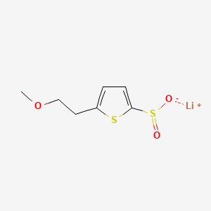 molecular formula C7H9LiO3S2 B6610283 lithium(1+) 5-(2-methoxyethyl)thiophene-2-sulfinate CAS No. 2763756-64-3