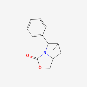 molecular formula C13H13NO2 B6610304 6-phenyl-3-oxa-5-azatricyclo[5.1.1.0,1,5]nonan-4-one CAS No. 2763749-76-2