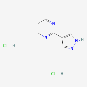 2-(1H-pyrazol-4-yl)pyrimidine dihydrochloride