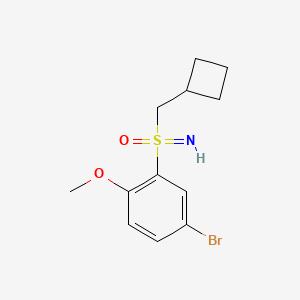 molecular formula C12H16BrNO2S B6610395 (5-bromo-2-methoxyphenyl)(cyclobutylmethyl)imino-lambda6-sulfanone CAS No. 2411493-36-0