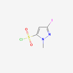 molecular formula C4H4ClIN2O2S B6610410 3-iodo-1-methyl-1H-pyrazole-5-sulfonyl chloride CAS No. 2757926-25-1