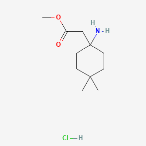 molecular formula C11H22ClNO2 B6610446 methyl 2-(1-amino-4,4-dimethylcyclohexyl)acetate hydrochloride CAS No. 885498-53-3