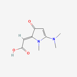 molecular formula C9H12N2O3 B6610453 2-[(2Z)-5-(dimethylamino)-1-methyl-3-oxo-2,3-dihydro-1H-pyrrol-2-ylidene]acetic acid CAS No. 2763799-97-7