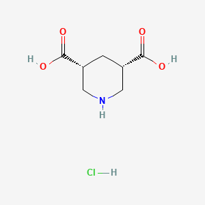 molecular formula C7H12ClNO4 B6610461 (3R,5S)-piperidine-3,5-dicarboxylic acid hydrochloride, cis CAS No. 2763740-88-9