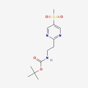 molecular formula C12H19N3O4S B6610468 tert-butyl N-[2-(5-methanesulfonylpyrimidin-2-yl)ethyl]carbamate CAS No. 2763750-25-8
