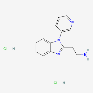 molecular formula C14H16Cl2N4 B6610480 2-[1-(pyridin-3-yl)-1H-1,3-benzodiazol-2-yl]ethan-1-amine dihydrochloride CAS No. 2763759-99-3
