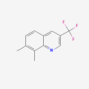 molecular formula C12H10F3N B6610483 7,8-dimethyl-3-(trifluoromethyl)quinoline CAS No. 2758000-60-9