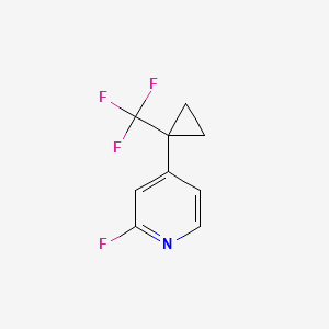molecular formula C9H7F4N B6610497 2-fluoro-4-[1-(trifluoromethyl)cyclopropyl]pyridine CAS No. 2763779-88-8