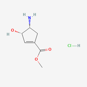 methyl (3S,4R)-4-amino-3-hydroxycyclopent-1-ene-1-carboxylate hydrochloride
