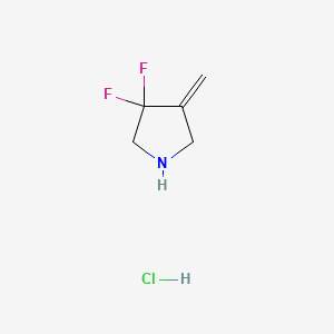 molecular formula C5H8ClF2N B6610539 3,3-difluoro-4-methylidenepyrrolidine hydrochloride CAS No. 2866355-76-0