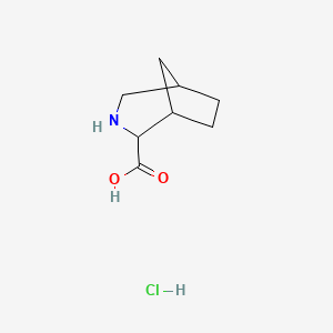 molecular formula C8H14ClNO2 B6610549 3-azabicyclo[3.2.1]octane-2-carboxylic acid hydrochloride CAS No. 2866318-02-5