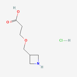 molecular formula C7H14ClNO3 B6610551 3-[(azetidin-3-yl)methoxy]propanoic acid hydrochloride CAS No. 2866323-89-7
