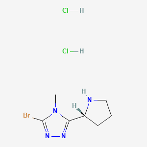 molecular formula C7H13BrCl2N4 B6610564 3-bromo-4-methyl-5-[(2R)-pyrrolidin-2-yl]-4H-1,2,4-triazole dihydrochloride CAS No. 2866254-15-9