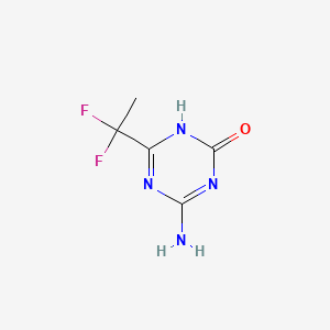 molecular formula C5H6F2N4O B6610573 4-amino-6-(1,1-difluoroethyl)-2,5-dihydro-1,3,5-triazin-2-one CAS No. 1882531-25-0