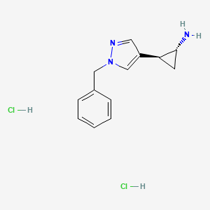molecular formula C13H17Cl2N3 B6610602 rac-(1R,2S)-2-(1-benzyl-1H-pyrazol-4-yl)cyclopropan-1-amine dihydrochloride CAS No. 2866322-93-0