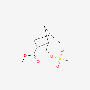 molecular formula C10H16O5S B6610616 methyl 1-[(methanesulfonyloxy)methyl]bicyclo[2.1.1]hexane-2-carboxylate CAS No. 2866318-33-2