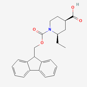rac-(2R,4R)-2-ethyl-1-{[(9H-fluoren-9-yl)methoxy]carbonyl}piperidine-4-carboxylic acid, cis