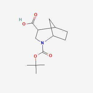 molecular formula C13H21NO4 B6610620 2-[(tert-butoxy)carbonyl]-2-azabicyclo[3.2.1]octane-4-carboxylic acid CAS No. 2866355-74-8