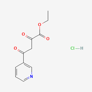 molecular formula C11H12ClNO4 B6610629 ethyl 2,4-dioxo-4-(pyridin-3-yl)butanoate hydrochloride CAS No. 2866323-07-9