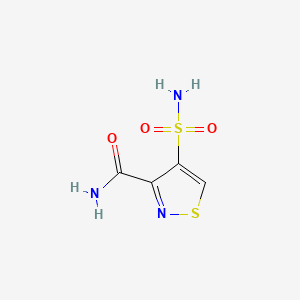 molecular formula C4H5N3O3S2 B6610641 4-sulfamoyl-1,2-thiazole-3-carboxamide CAS No. 2866355-78-2