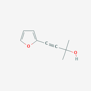 molecular formula C9H10O2 B066107 4-(Furan-2-yl)-2-methylbut-3-yn-2-ol CAS No. 178173-83-6
