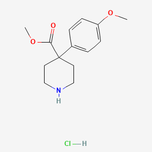 molecular formula C14H20ClNO3 B6610710 methyl 4-(4-methoxyphenyl)piperidine-4-carboxylate hydrochloride CAS No. 1203682-61-4