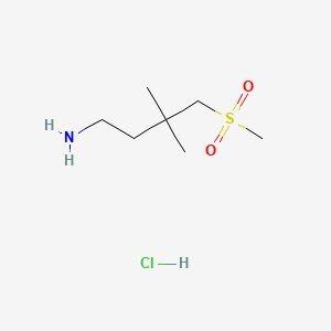 molecular formula C7H18ClNO2S B6610717 4-methanesulfonyl-3,3-dimethylbutan-1-amine hydrochloride CAS No. 2866323-48-8