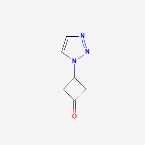 molecular formula C6H7N3O B6610734 3-(1H-1,2,3-triazol-1-yl)cyclobutan-1-one CAS No. 2385123-20-4