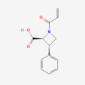 rac-(2R,3R)-3-phenyl-1-(prop-2-enoyl)azetidine-2-carboxylic acid, trans