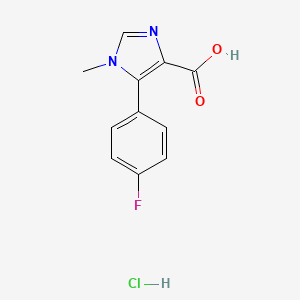 molecular formula C11H10ClFN2O2 B6610754 5-(4-fluorophenyl)-1-methyl-1H-imidazole-4-carboxylic acid hydrochloride CAS No. 2866319-26-6