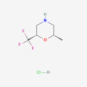 molecular formula C6H11ClF3NO B6610775 (2S,6S)-2-methyl-6-(trifluoromethyl)morpholine hydrochloride CAS No. 2866253-58-7