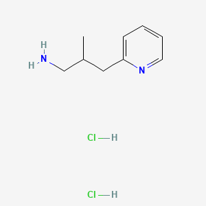 molecular formula C9H16Cl2N2 B6610780 2-methyl-3-(pyridin-2-yl)propan-1-amine dihydrochloride CAS No. 2866353-42-4