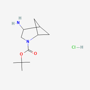 molecular formula C11H21ClN2O2 B6610786 tert-butyl 4-amino-2-azabicyclo[3.1.1]heptane-2-carboxylate hydrochloride CAS No. 2866319-43-7