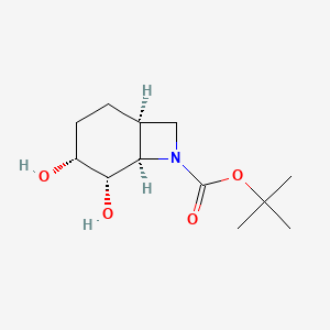 tert-butyl (1RS,4RS&,5SR&,6SR)-4,5-dihydroxy-7-azabicyclo[4.2.0]octane-7-carboxylate