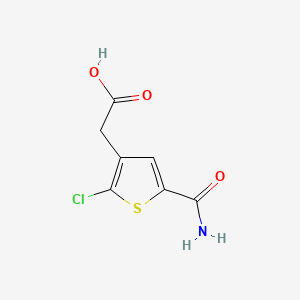 2-(5-carbamoyl-2-chlorothiophen-3-yl)acetic acid