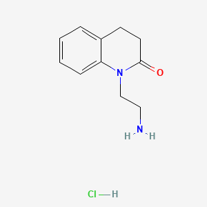 molecular formula C11H15ClN2O B6610840 1-(2-aminoethyl)-1,2,3,4-tetrahydroquinolin-2-one hydrochloride CAS No. 2712954-24-8