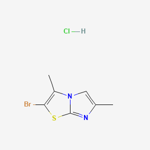 molecular formula C7H8BrClN2S B6610851 2-bromo-3,6-dimethylimidazo[2,1-b][1,3]thiazole hydrochloride CAS No. 2866319-53-9