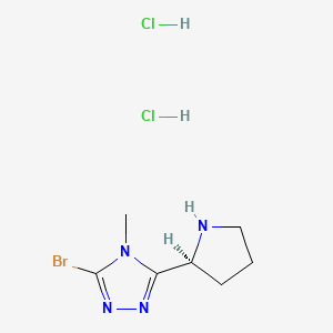 molecular formula C7H13BrCl2N4 B6610859 3-bromo-4-methyl-5-[(2S)-pyrrolidin-2-yl]-4H-1,2,4-triazole dihydrochloride CAS No. 2866254-60-4