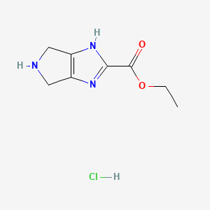 molecular formula C8H12ClN3O2 B6610868 ethyl 1H,4H,5H,6H-pyrrolo[3,4-d]imidazole-2-carboxylate hydrochloride CAS No. 2866308-47-4