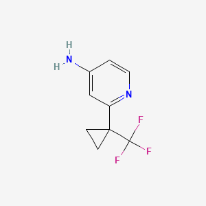 molecular formula C9H9F3N2 B6610904 2-[1-(三氟甲基)环丙基]吡啶-4-胺 CAS No. 2870659-61-1