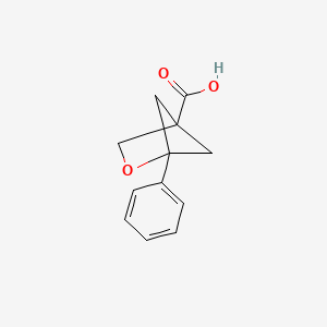 molecular formula C12H12O3 B6610908 1-phenyl-2-oxabicyclo[2.1.1]hexane-4-carboxylic acid CAS No. 2384644-44-2