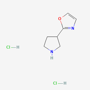 molecular formula C7H12Cl2N2O B6610973 2-(pyrrolidin-3-yl)-1,3-oxazole dihydrochloride CAS No. 2866307-25-5