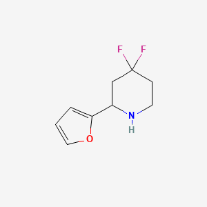 molecular formula C9H11F2NO B6610976 4,4-difluoro-2-(furan-2-yl)piperidine CAS No. 2358601-69-9