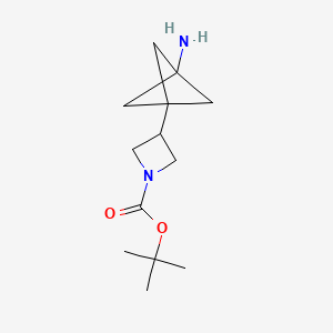 molecular formula C13H22N2O2 B6610985 tert-butyl 3-{3-aminobicyclo[1.1.1]pentan-1-yl}azetidine-1-carboxylate CAS No. 2855959-98-5