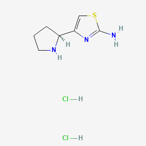 B6611022 4-[(2S)-pyrrolidin-2-yl]-1,3-thiazol-2-amine dihydrochloride CAS No. 2866254-62-6
