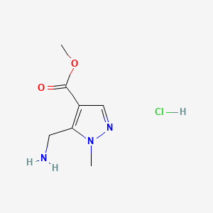molecular formula C7H12ClN3O2 B6611033 methyl 5-(aminomethyl)-1-methyl-1H-pyrazole-4-carboxylate hydrochloride CAS No. 2866319-23-3